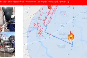 Xác định tính chất, vị trí cháy chính xác khi sử dụng app Help 114