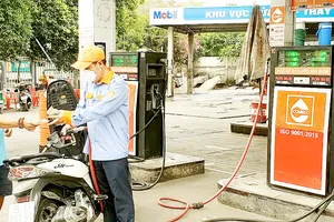 Cây xăng của Công ty Comeco trên đường Phan Huy Ích,  quận Gò Vấp. Ảnh: LẠC PHONG