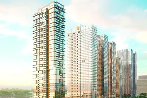Phối cảnh tòa tháp Lake trong khu phức hợp bất động sản hàng hiệu Grand Marina, Saigon. Ảnh: Masterise Homes