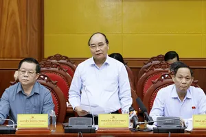 Chủ tịch nước Nguyễn Xuân Phúc phát biểu tại buổi làm việc. Ảnh: VOV