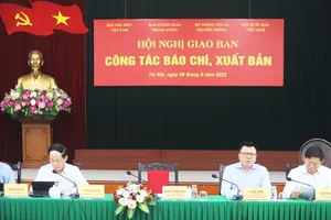 Quang cảnh hội nghị giao ban công tác báo chí, xuất bản. Ảnh: hanoimoi.com