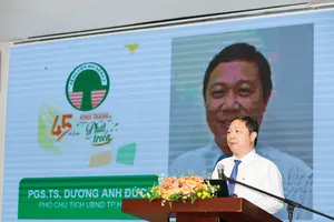 Phó Chủ tịch UBND TPHCM Dương Anh Đức phát biểu tại lễ kỷ niệm