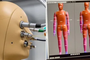 Các nhà khoa học thực hiện thí nghiệm với robot ANDI