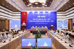 Quang cảnh hội nghị ngành giáo dục tại điểm cầu Trung ương