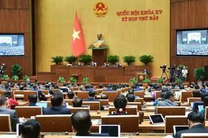 Quang cảnh phiên họp Quốc hội, sáng 22-5. Ảnh: VIẾT CHUNG