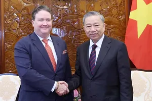 Chủ tịch nước Tô Lâm tiếp Đại sứ Hoa Kỳ tại Việt Nam Marc Evans Knapper. Ảnh: TTXVN