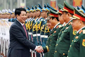 Chủ tịch nước Lương Cường dự lễ kỷ niệm 90 năm Ngày truyền thống Dân quân tự vệ Việt Nam