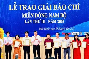 22 tác phẩm đoạt Giải Báo chí miền Đông Nam bộ lần thứ III