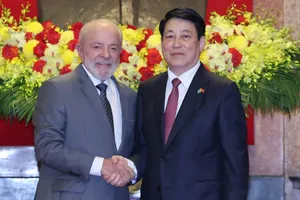 Chủ tịch nước Lương Cường chủ trì lễ đón cấp Nhà nước và hội đàm với Tổng thống Brazil 