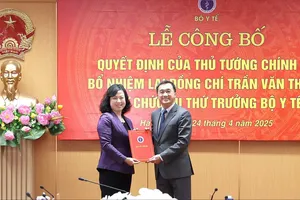  GS-TS Trần Văn Thuấn được bổ nhiệm lại giữ chức Thứ trưởng Bộ Y tế