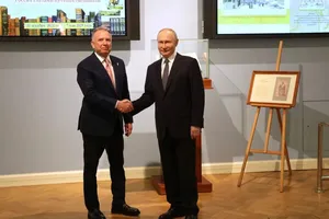 Tổng thống Vladimir Putin và Đặc phái viên Tổng thống Mỹ Steve Witkoff gặp tại thành phố St. Petersburg. Ảnh: RUSSIAN PRESIDENTAL OFFICE 