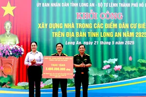 Long An: Khởi công xây dựng 30 căn nhà tại các điểm dân cư biên giới
