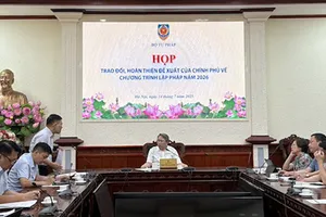 Bộ trưởng Bộ Tư pháp Nguyễn Hải Ninh chủ trì cuộc họp 