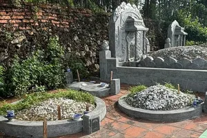 Nhiều huyệt mộ sau di tích chùa Thiên Mụ "bỗng dưng" bị đóng cọc