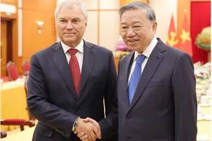 Tổng Bí thư Tô Lâm tiếp Chủ tịch Duma Quốc gia Quốc hội Liên bang Nga