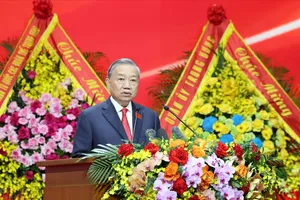 Tổng Bí thư Tô Lâm phát biểu chỉ đạo đại hội, sáng 13-10. Ảnh: QUANG PHÚC