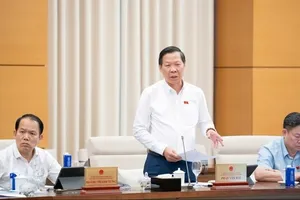 Chủ nhiệm Ủy ban Kinh tế và Tài chính Phan Văn Mãi báo cáo thẩm tra 