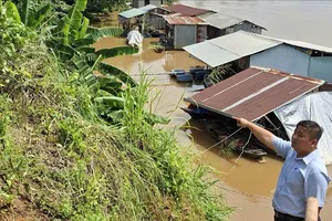 Bờ sông Đồng Nai sạt lở, uy hiếp đường ĐT 746 