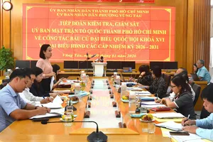 Đồng chí Võ Ngọc Thanh Trúc làm việc với phường Vũng Tàu