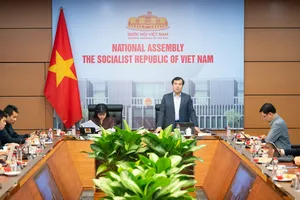 Phó Chủ nhiệm Văn phòng Quốc hội Nguyễn Mạnh Hùng phát biểu tại hội nghị 