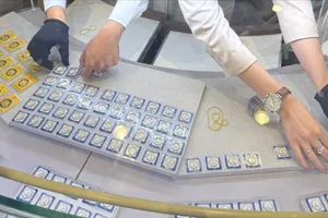 Giá vàng trong nước tăng 2,1 - 2,2 triệu đồng/lượng