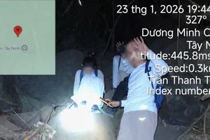 Nhóm leo núi bị lạc đường do tự ý chuyển lộ trình, ngày 23-1