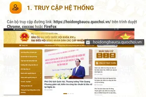 Giao diện khi truy cập hệ thống 