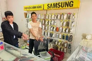 Bắt giữ 2 thanh niên đột nhập cửa hàng, trộm 17 điện thoại 