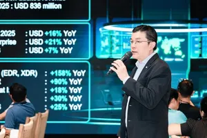 Đại diện Kaspersky công bố hoạt động của tập đoàn này trong sự kiện vừa được tổ chức tại TPHCM.