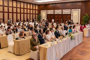 Các khách mời tại họp báo DANAFF IV. Ảnh: XUÂN QUỲNH