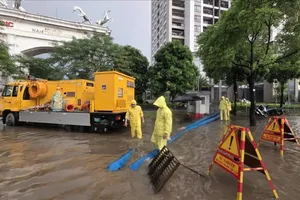Hà Nội: Số điểm ngập úng giảm, thời gian ngập ngắn hơn