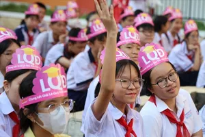 Thí sinh cấp THCS tham gia vòng thi chung kết tại Trường THCS Minh Đức (phường Cầu Ông Lãnh, TPHCM)