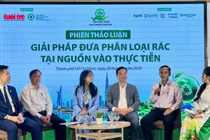 Hội thảo "Phân loại rác tại nguồn: Đồng bộ hạ tầng - Thực thi hiệu quả”. Ảnh: THANH HIỀN