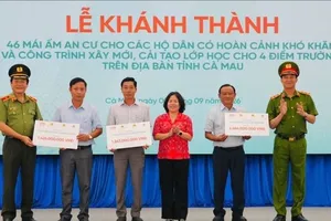  Bộ Công an bàn giao mái ấm an cư và công trình lớp học tại Cà Mau