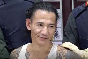 Đối tượng Nguyễn Minh Đức tại cơ quan công an