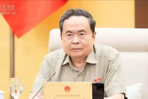 Chủ tịch Quốc hội Trần Thanh Mẫn phát biểu tại phiên họp Ủy ban Thường vụ Quốc hội sáng 23-9. Ảnh: Quochoi.vn