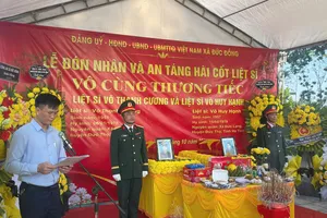 Hà Tĩnh: Truy điệu, an táng hài cốt hai liệt sĩ là anh em ruột