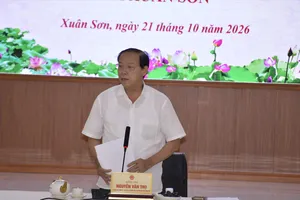 Đồng chí Nguyễn Văn Thọ, Phó Chủ tịch Thường trực HĐND TPHCM phát biểu tại buổi làm việc với xã Xuân Sơn 
