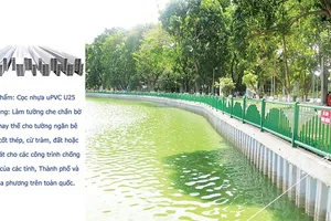 Công trình kè bờ hồ cừ bản nhựa tuyến C-D tại công viên văn hóa Đầm Sen, quận 11