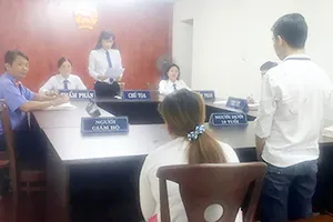 Phiên xử đầu tiên của Tòa Gia đình và người chưa thành niên TAND TPHCM        . Ảnh: ÁI CHÂN