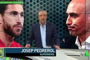 Sergio Ramos (trái) và Chủ tịch LĐBĐ Tây Ban Nha