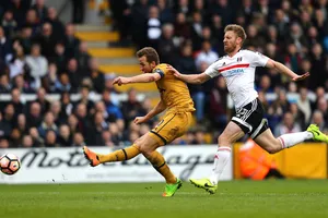 Harry Kane ghi bàn trong trận gặp Fulham ở Cú[p Fa mùa trước, nơi họ thắng 3-0 ngay trên sân khách