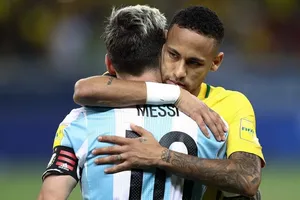 Neymar và Messi trong màu áo đội tuyển