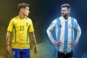 Otamendi thưởng thức trận Siêu kinh điển Argentina - Brazil