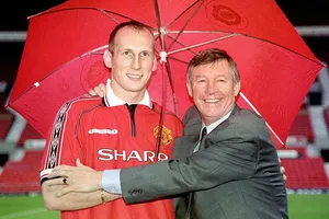 Jaap Stam và Sir Alex ở Man United