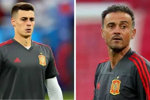 Kepa Arrizabalaga và HLV tuyển Tây ban Nha Luis Enrique