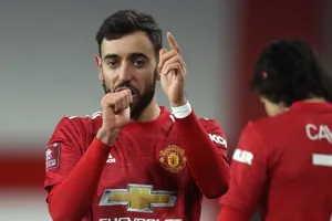 Bruno Fernandez mừng bàn thắng