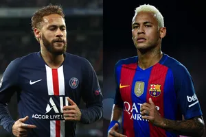 Neymar ở PSG và ở Barcelona