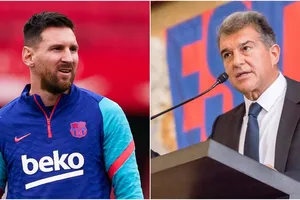 Lionel Messi và Chủ tịch Juan Laporta