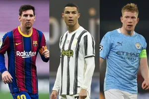 Messi, Ronaldo và De Bruyne